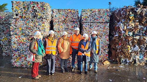 Sally and others at Biffa recycling plant